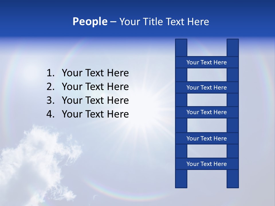The Sun Is Shining Brightly In The Blue Sky PowerPoint Template