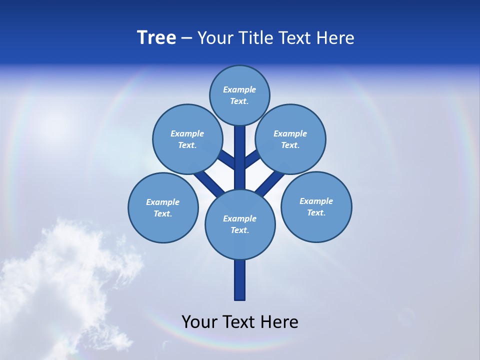 The Sun Is Shining Brightly In The Blue Sky PowerPoint Template