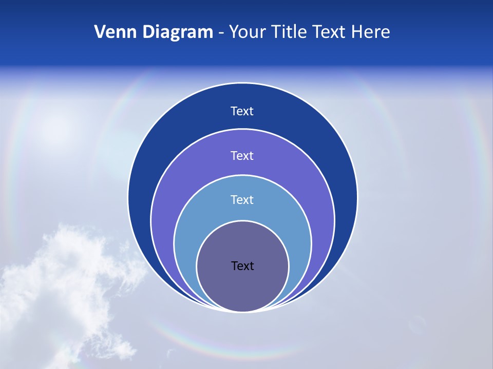 The Sun Is Shining Brightly In The Blue Sky PowerPoint Template