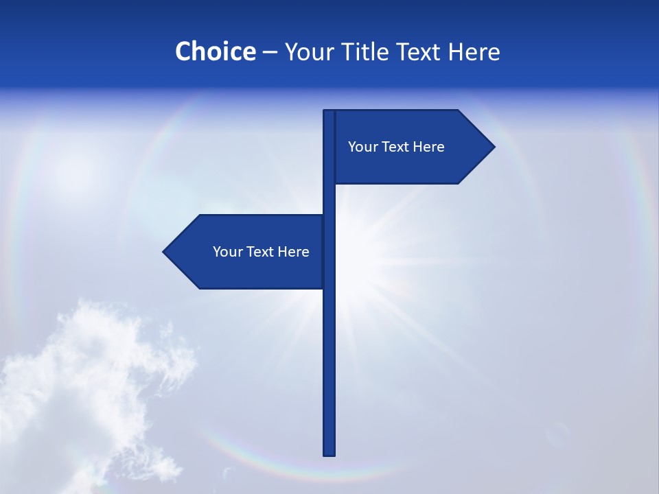 The Sun Is Shining Brightly In The Blue Sky PowerPoint Template