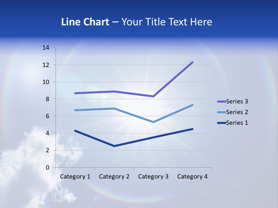 The Sun Is Shining Brightly In The Blue Sky PowerPoint Template