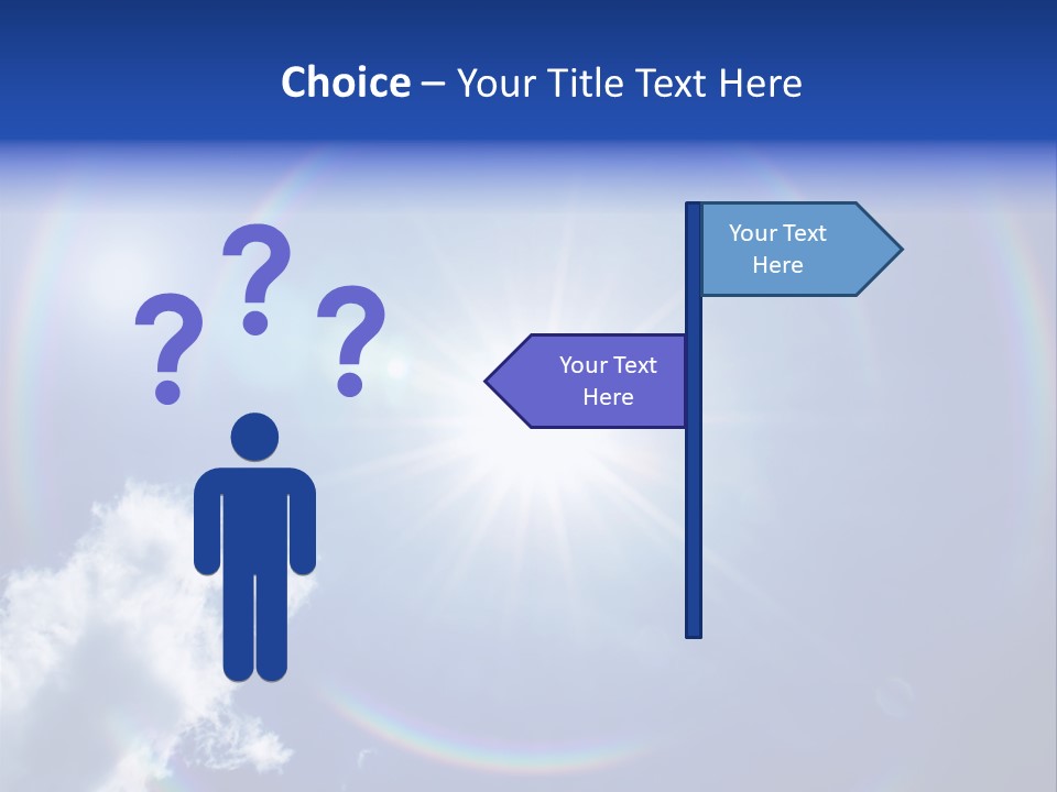 The Sun Is Shining Brightly In The Blue Sky PowerPoint Template