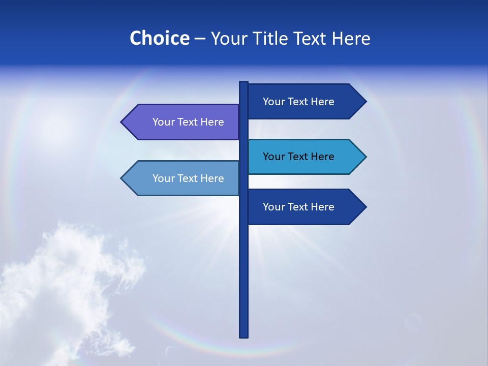 The Sun Is Shining Brightly In The Blue Sky PowerPoint Template