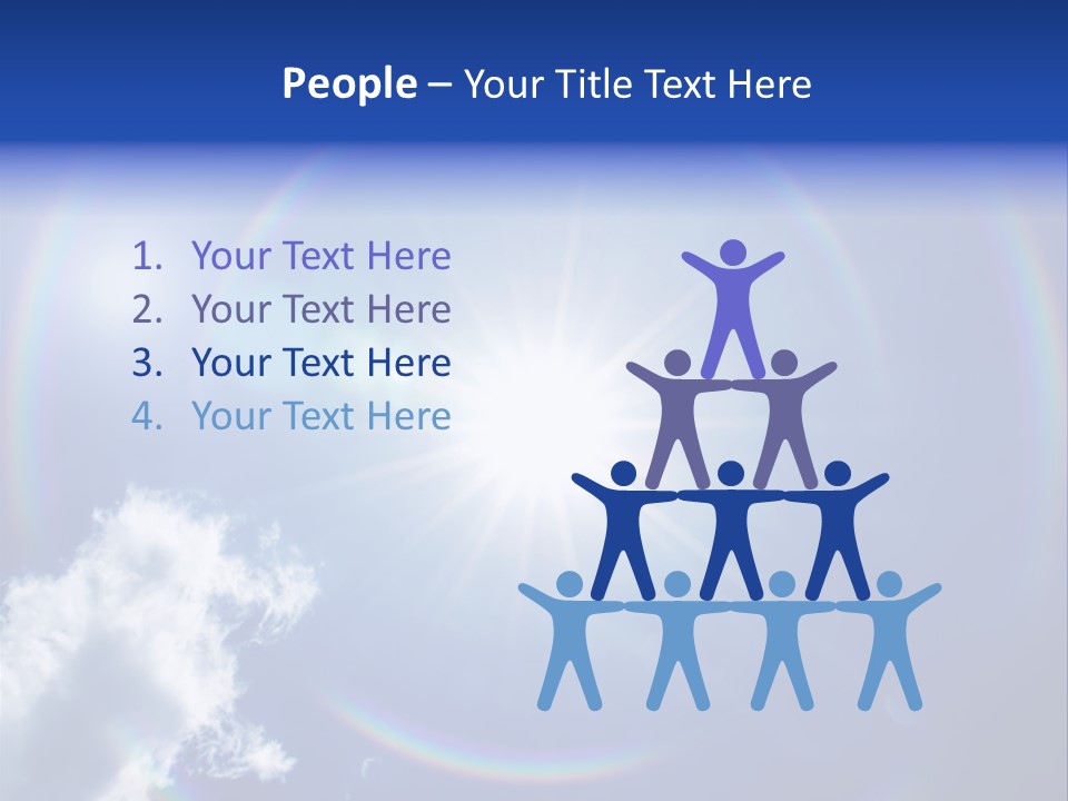 The Sun Is Shining Brightly In The Blue Sky PowerPoint Template