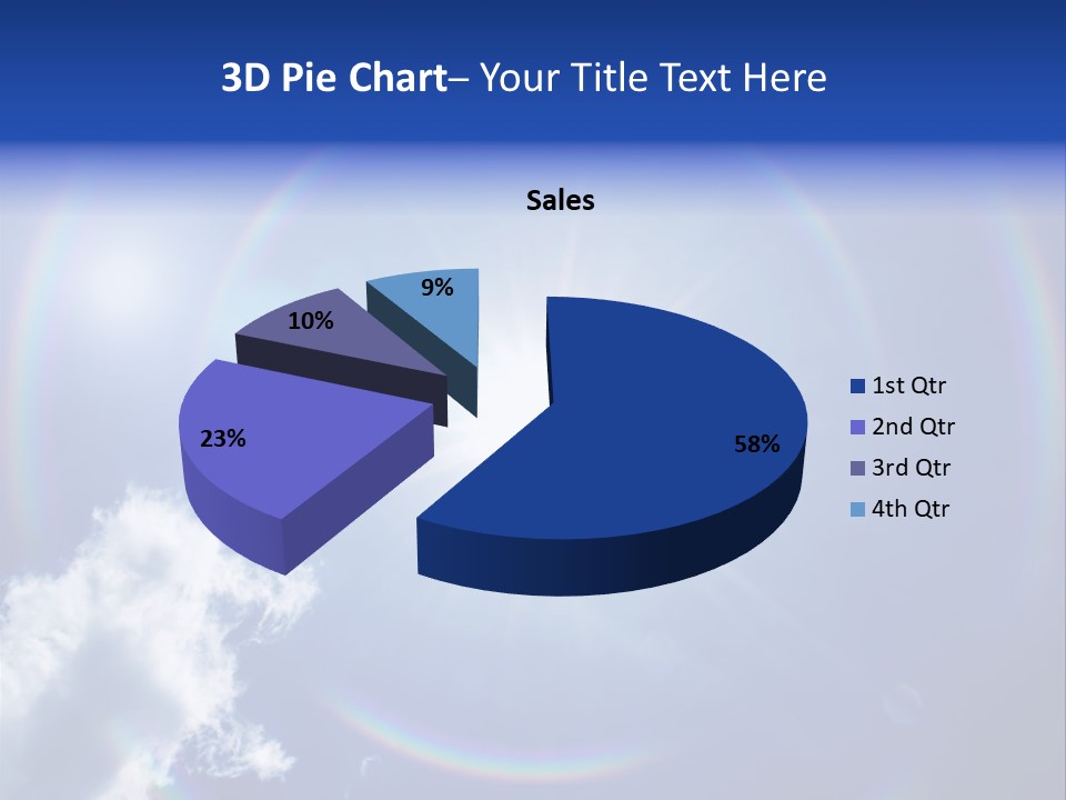 The Sun Is Shining Brightly In The Blue Sky PowerPoint Template