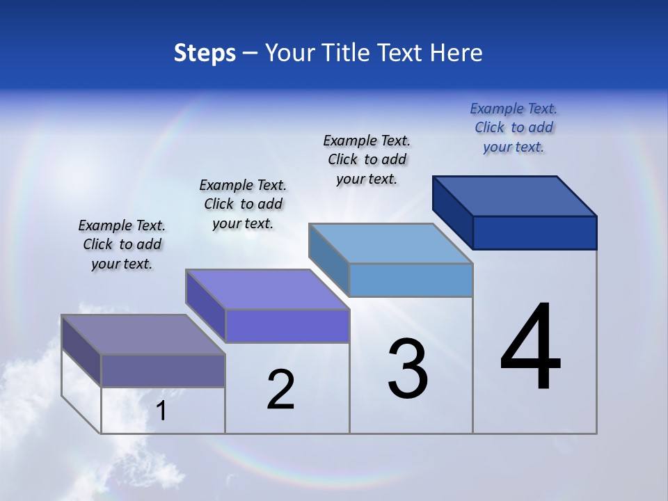 The Sun Is Shining Brightly In The Blue Sky PowerPoint Template