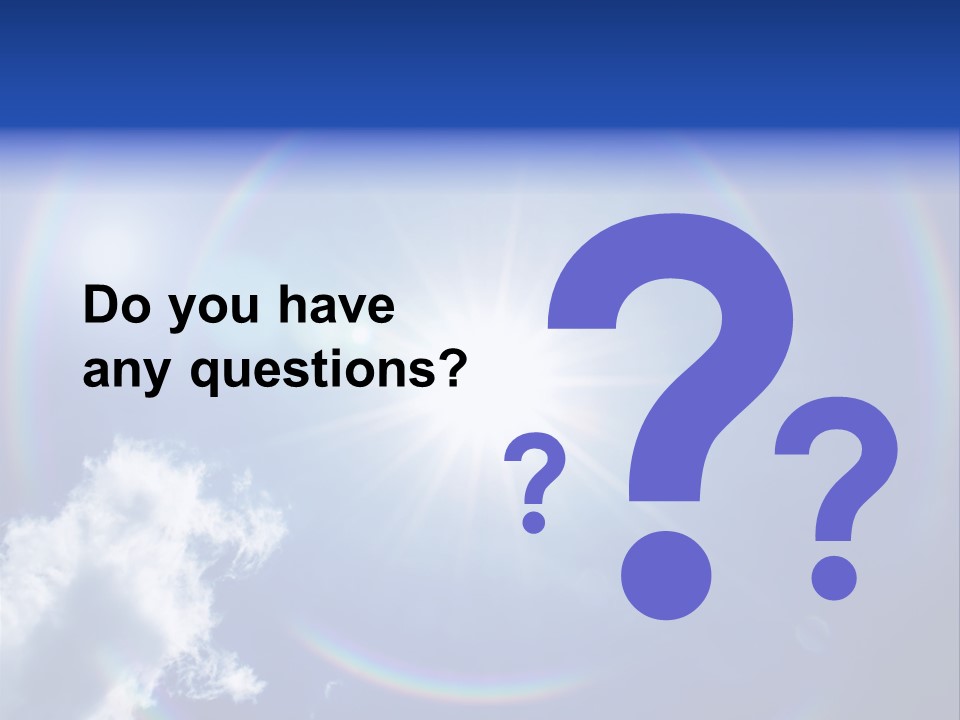 The Sun Is Shining Brightly In The Blue Sky PowerPoint Template