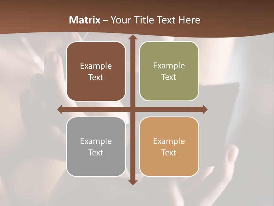 A Woman Is Looking At Her Cell Phone PowerPoint Template