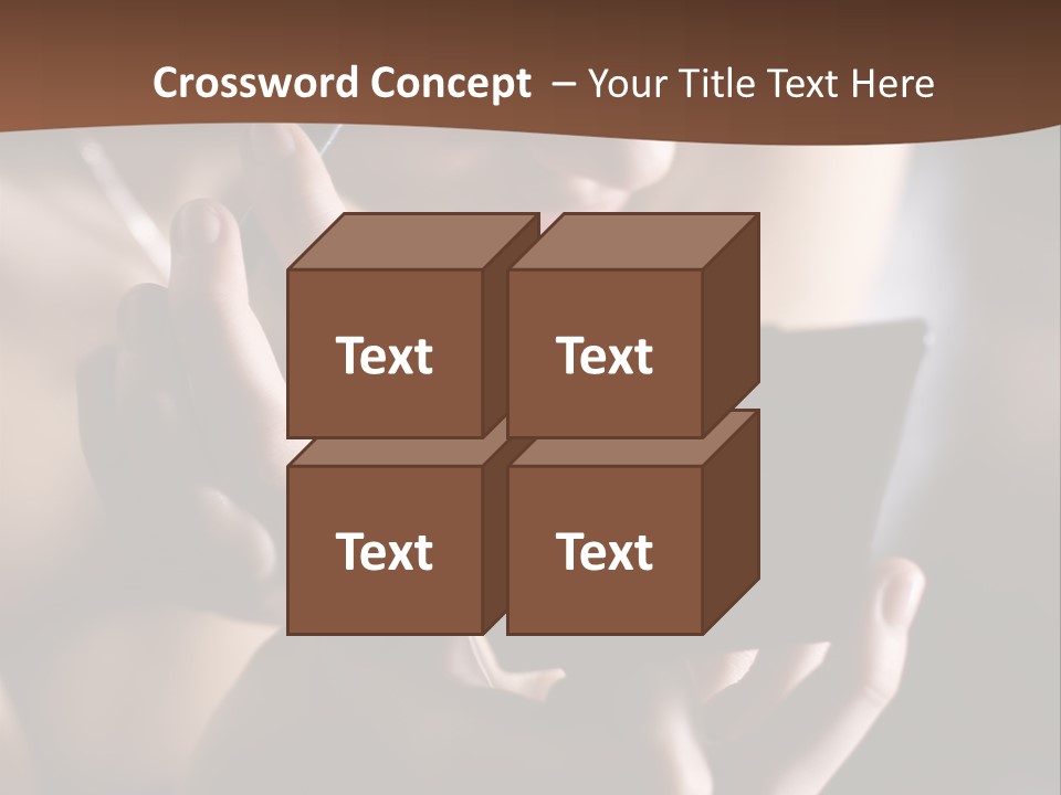 A Woman Is Looking At Her Cell Phone PowerPoint Template