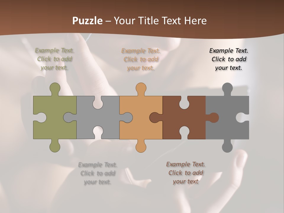 A Woman Is Looking At Her Cell Phone PowerPoint Template