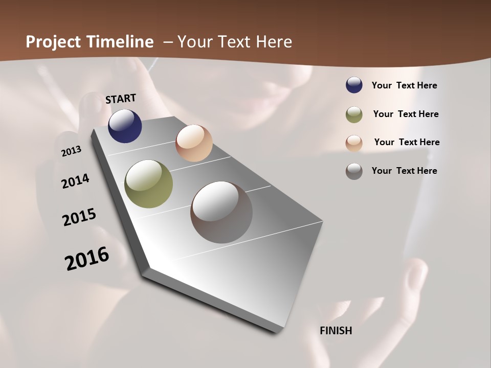 A Woman Is Looking At Her Cell Phone PowerPoint Template