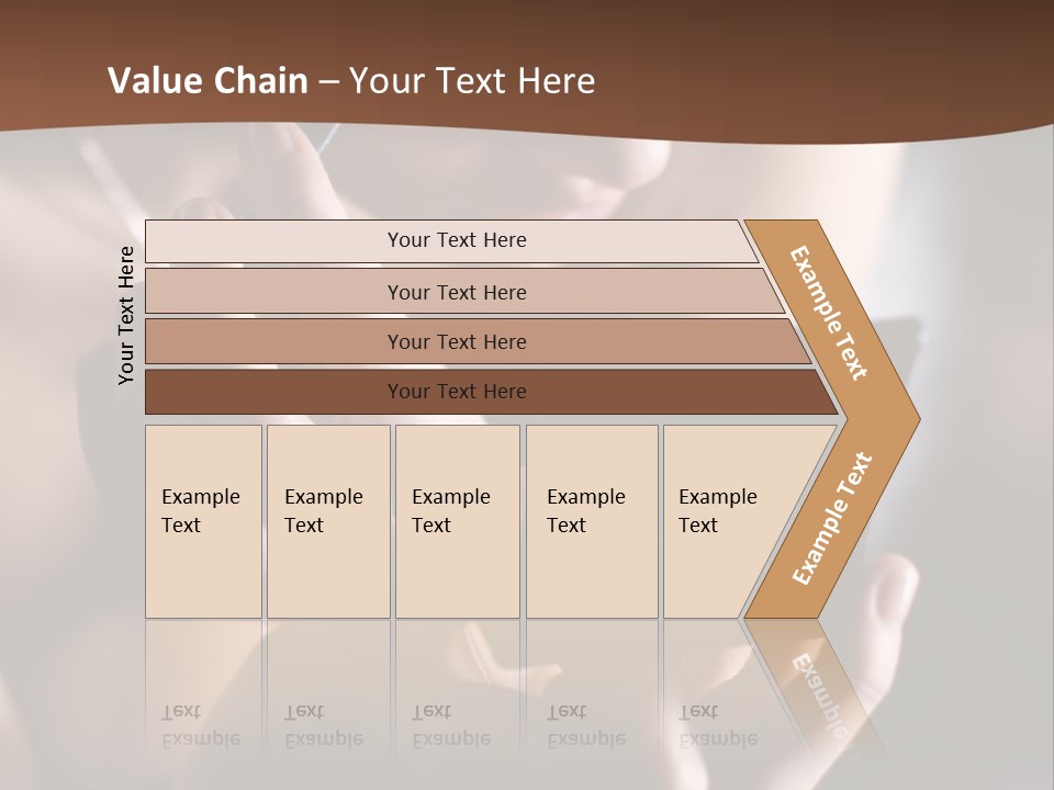 A Woman Is Looking At Her Cell Phone PowerPoint Template
