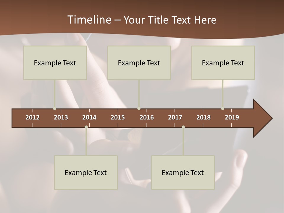 A Woman Is Looking At Her Cell Phone PowerPoint Template