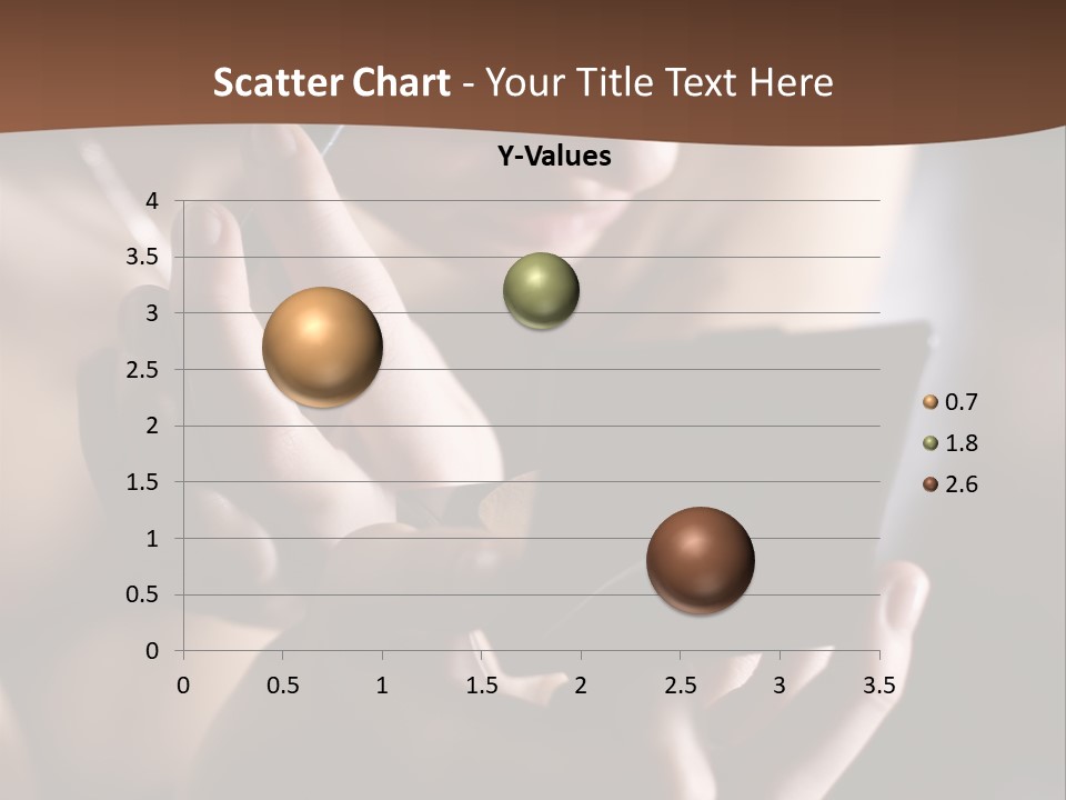 A Woman Is Looking At Her Cell Phone PowerPoint Template