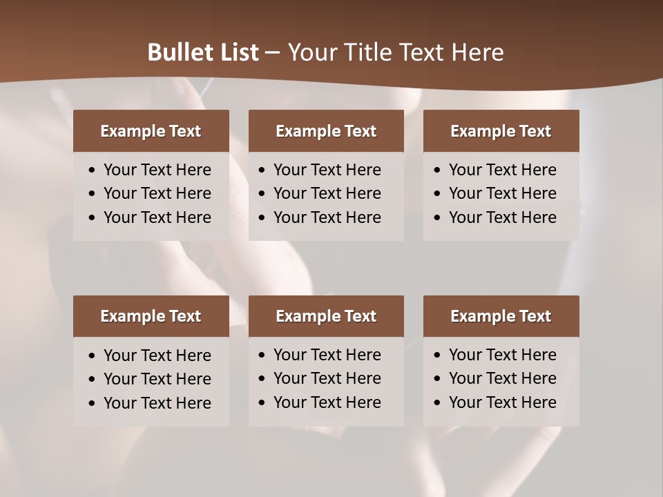 A Woman Is Looking At Her Cell Phone PowerPoint Template