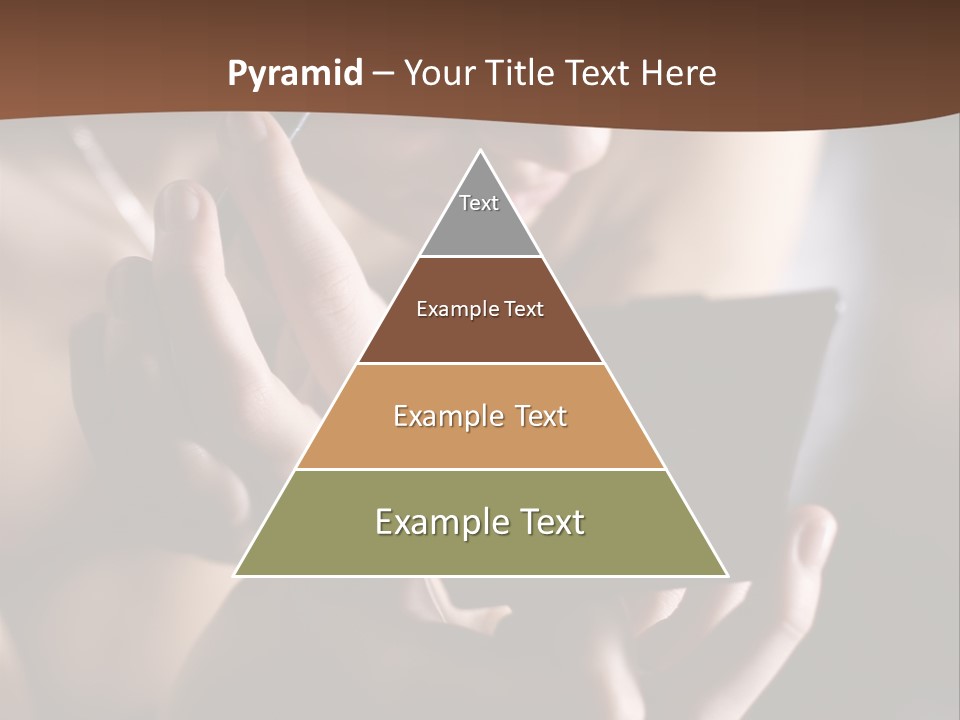 A Woman Is Looking At Her Cell Phone PowerPoint Template