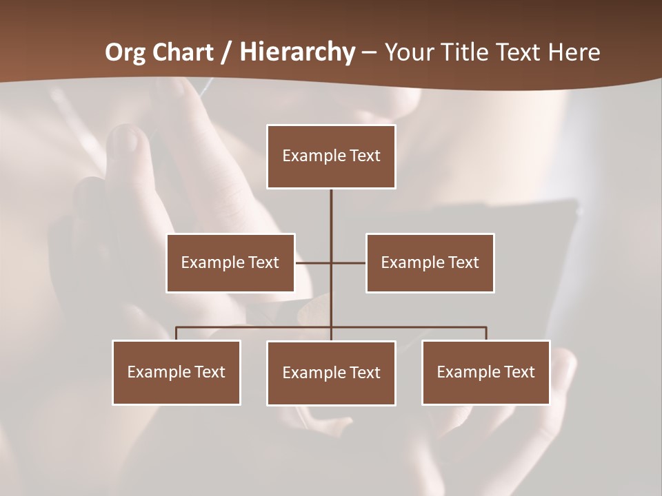 A Woman Is Looking At Her Cell Phone PowerPoint Template