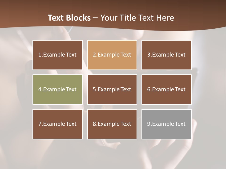 A Woman Is Looking At Her Cell Phone PowerPoint Template