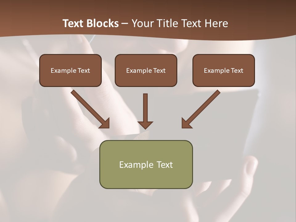 A Woman Is Looking At Her Cell Phone PowerPoint Template