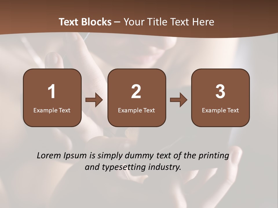 A Woman Is Looking At Her Cell Phone PowerPoint Template