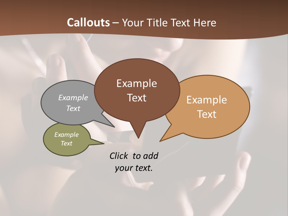 A Woman Is Looking At Her Cell Phone PowerPoint Template
