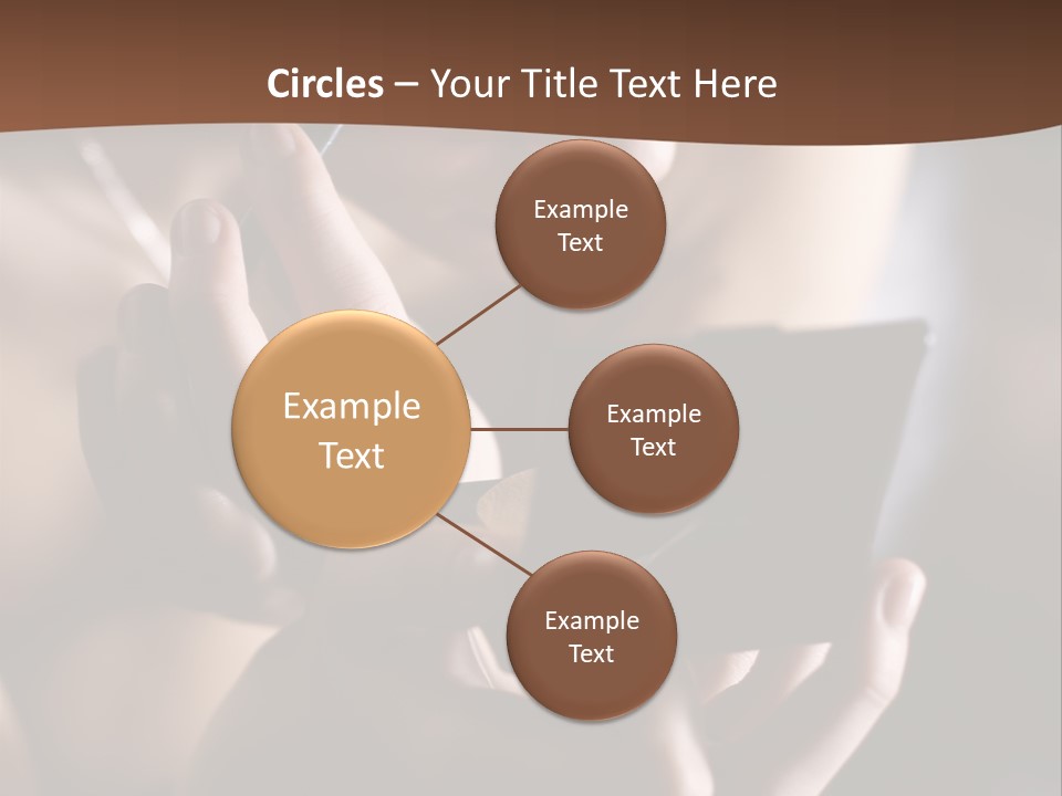 A Woman Is Looking At Her Cell Phone PowerPoint Template