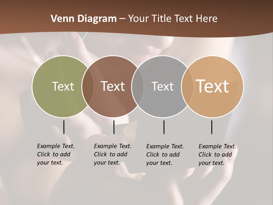 A Woman Is Looking At Her Cell Phone PowerPoint Template