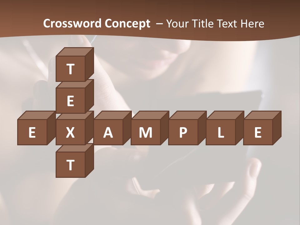 A Woman Is Looking At Her Cell Phone PowerPoint Template