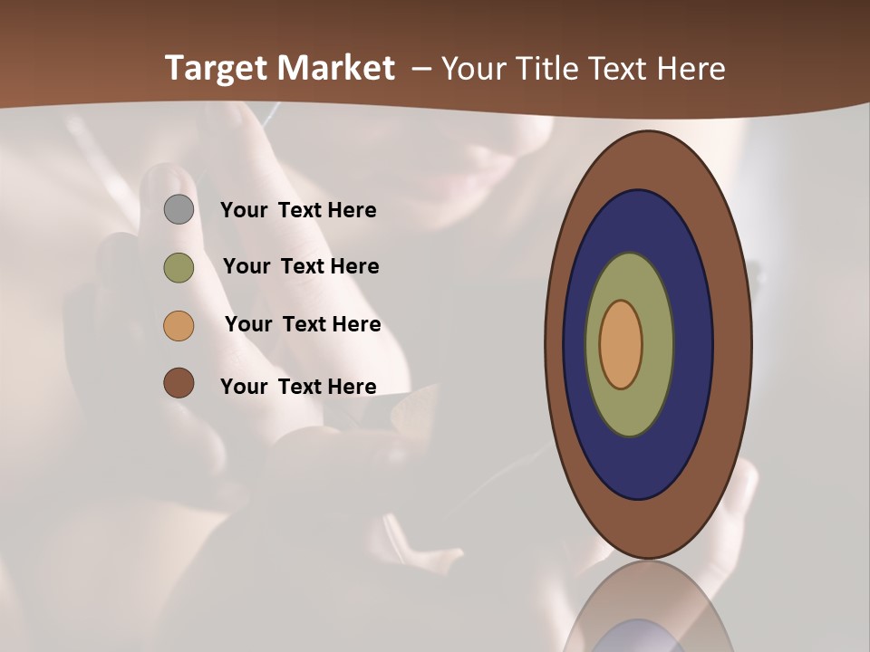 A Woman Is Looking At Her Cell Phone PowerPoint Template