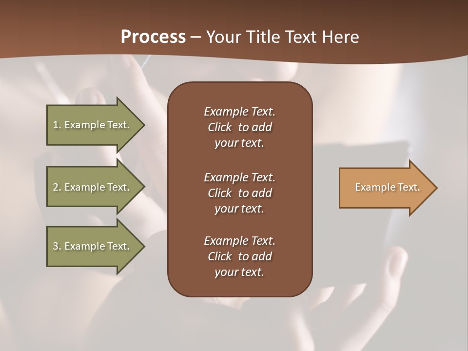 A Woman Is Looking At Her Cell Phone PowerPoint Template