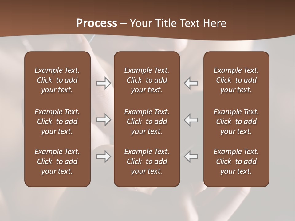 A Woman Is Looking At Her Cell Phone PowerPoint Template