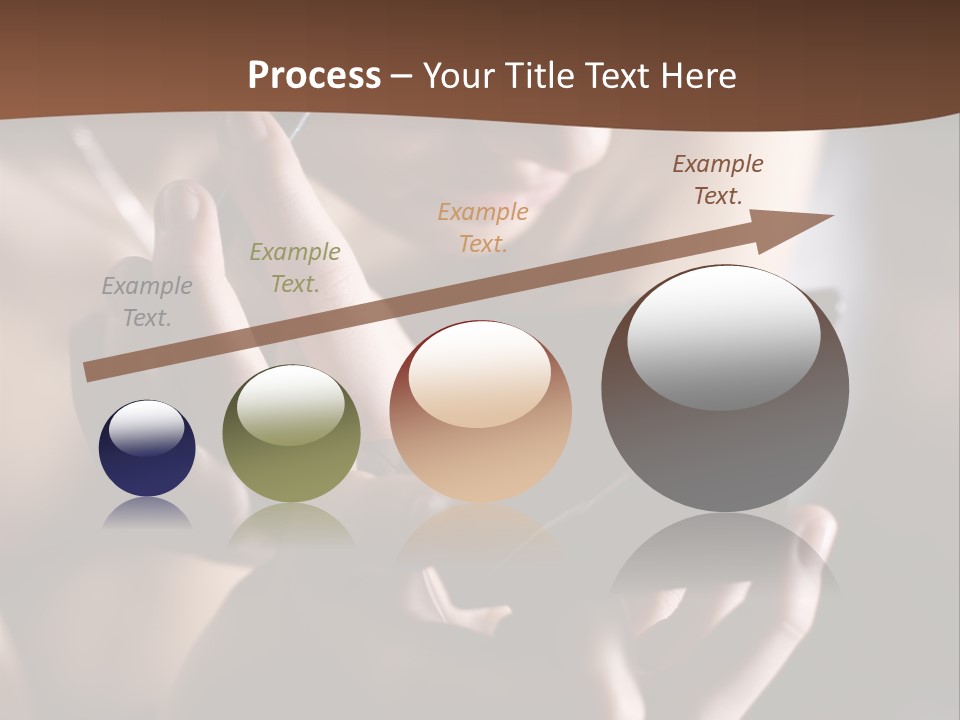 A Woman Is Looking At Her Cell Phone PowerPoint Template