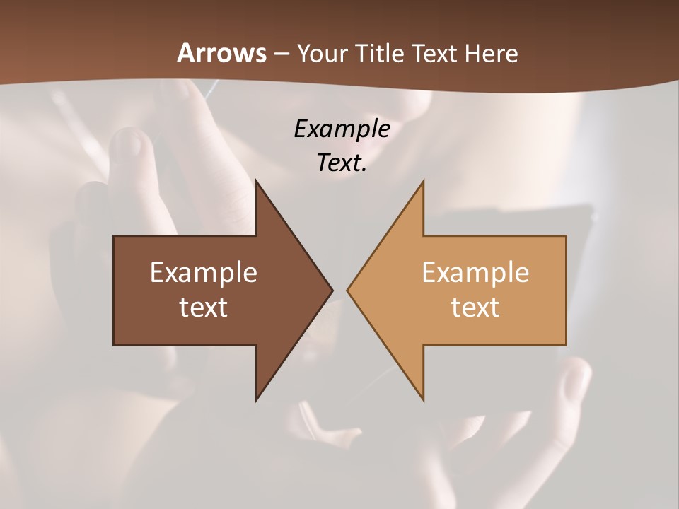 A Woman Is Looking At Her Cell Phone PowerPoint Template