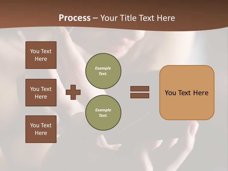 A Woman Is Looking At Her Cell Phone PowerPoint Template
