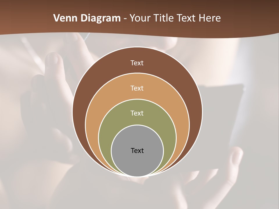 A Woman Is Looking At Her Cell Phone PowerPoint Template