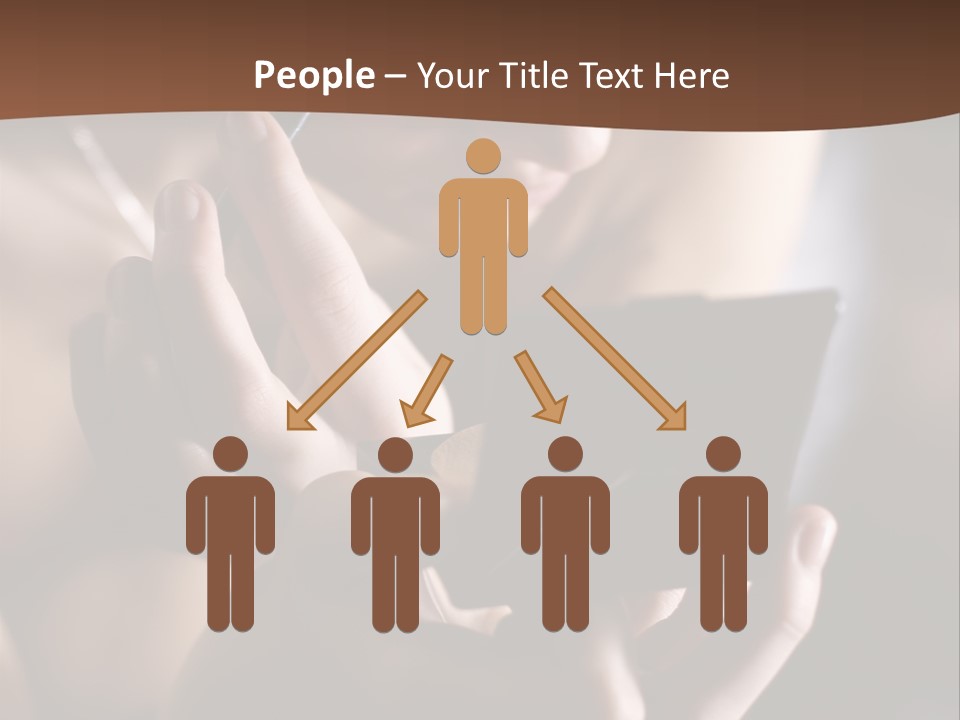 A Woman Is Looking At Her Cell Phone PowerPoint Template