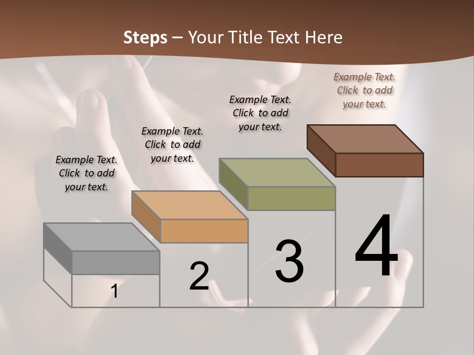 A Woman Is Looking At Her Cell Phone PowerPoint Template