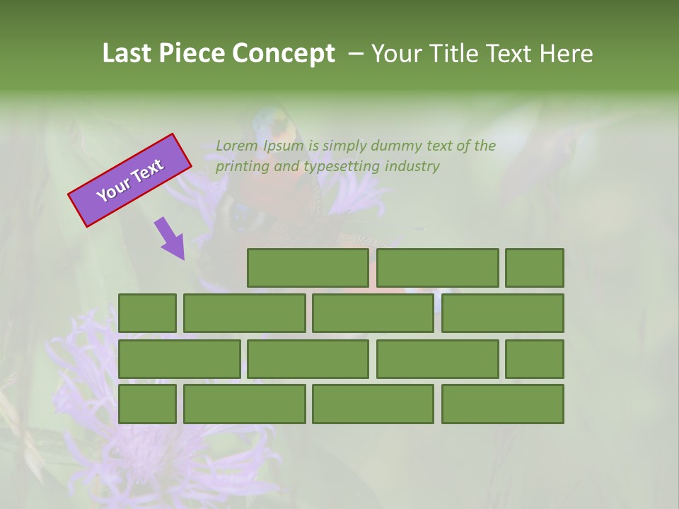 Meadow Butterfly Inachis PowerPoint Template