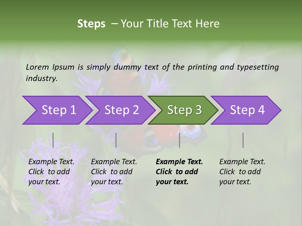 Meadow Butterfly Inachis PowerPoint Template