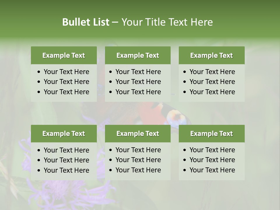 Meadow Butterfly Inachis PowerPoint Template