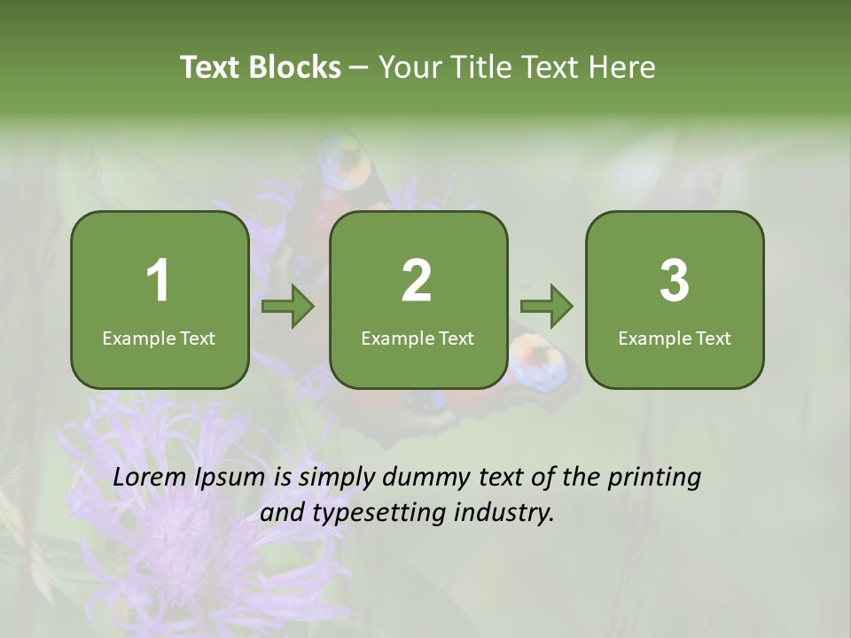 Meadow Butterfly Inachis PowerPoint Template