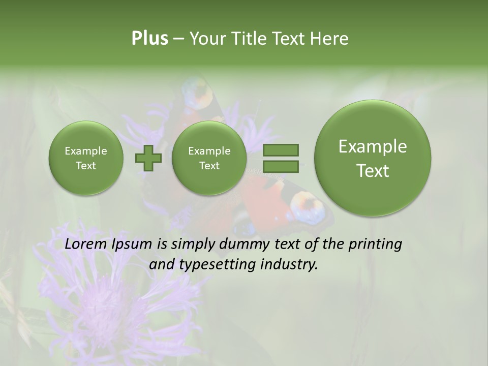 Meadow Butterfly Inachis PowerPoint Template