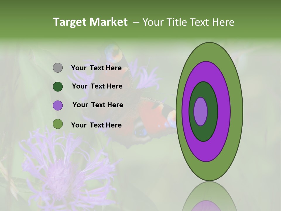 Meadow Butterfly Inachis PowerPoint Template