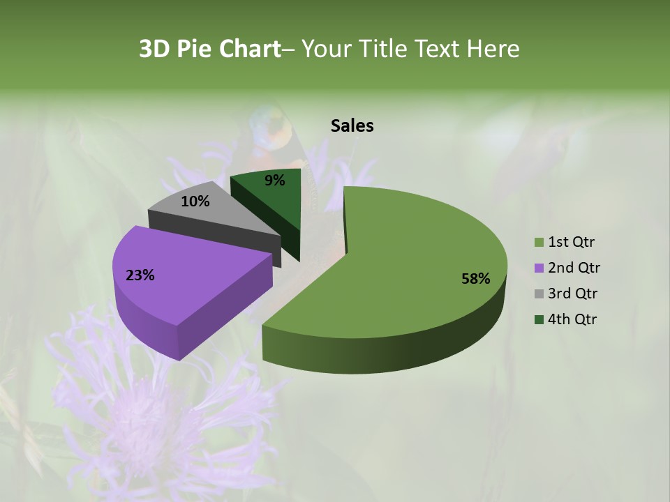 Meadow Butterfly Inachis PowerPoint Template