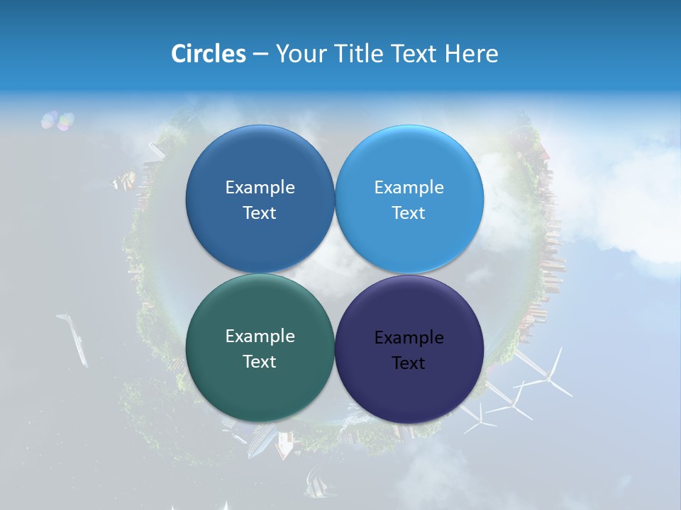 Blue Seasons Lawn PowerPoint Template