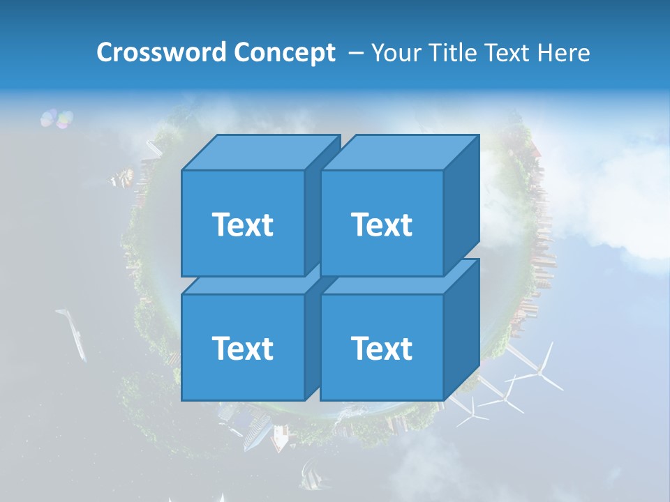 Blue Seasons Lawn PowerPoint Template