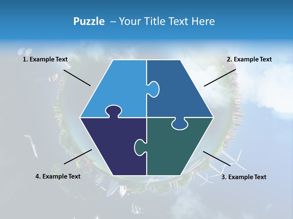 Blue Seasons Lawn PowerPoint Template