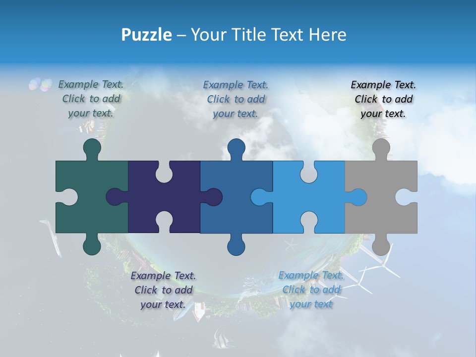 Blue Seasons Lawn PowerPoint Template