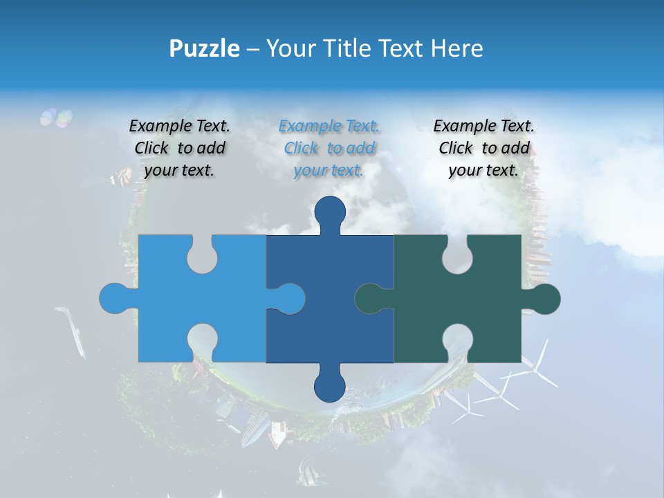 Blue Seasons Lawn PowerPoint Template