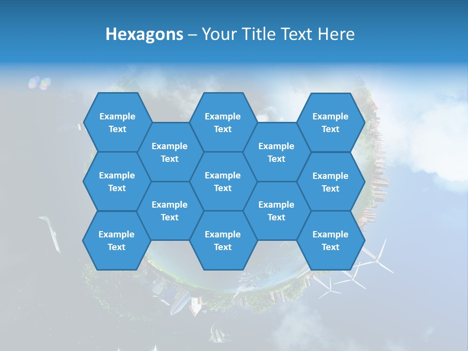 Blue Seasons Lawn PowerPoint Template